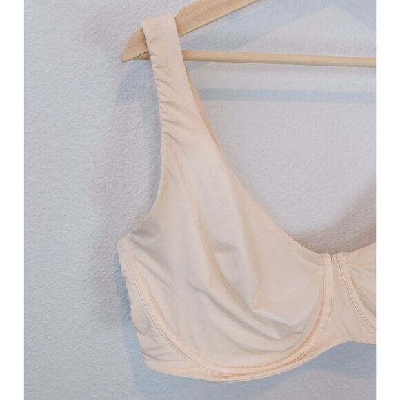 Cuup Womens Bra The Scoop Micro Cream Bra in Blush, size 42E - Picture 2 of 8